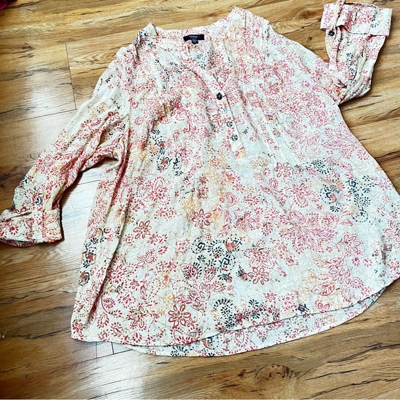 2X floral blouse beautiful top - Picture 3 of 11